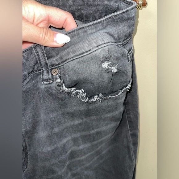 KanCan Jeans || Dark Grey • Style #KC7266GD •Ripped Distressed Ankles size 13/30 - Picture 9 of 12